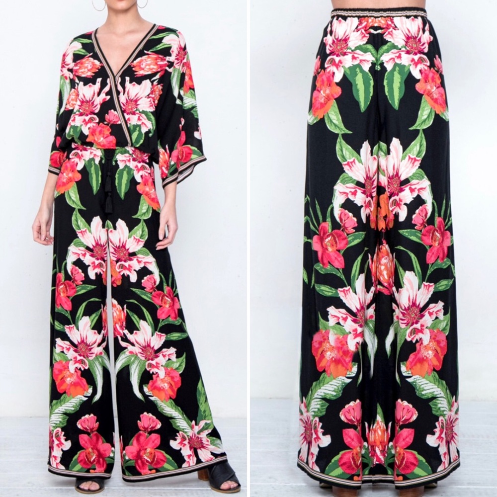✅NEW✅ Floral Print Lightweight Wide Leg Pants